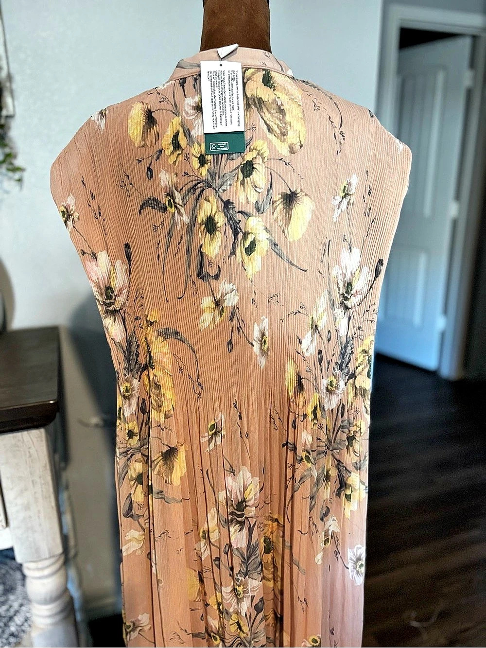 H&M Floral Maxi Dress in Pink Size 18 NWT - Picture 5 of 11